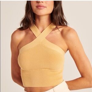 Abercrombie Ribbed Yellow Top